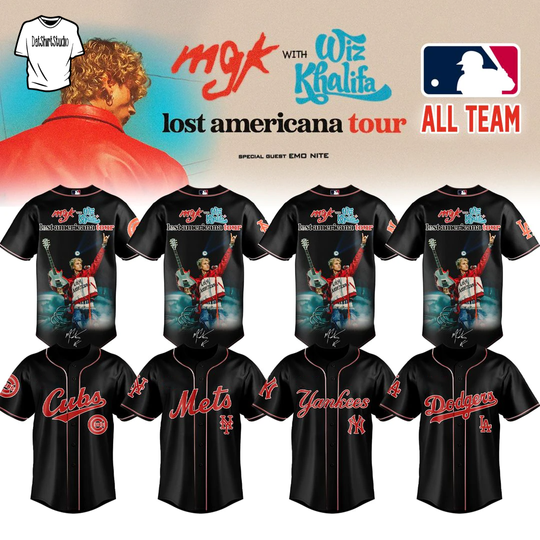 ALL TEAM x MGK Lost Americana Tour 2026 Special Edition Baseball Jersey