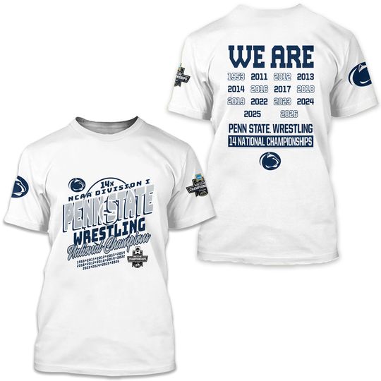 Penn State Wrestling 2026 National Champions 3D Apparel