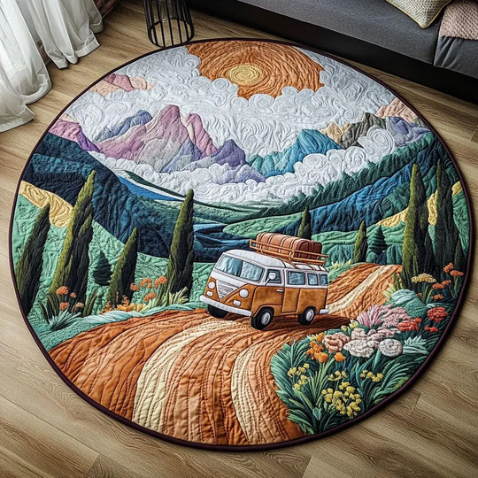 Explore Round Quilted Rugs