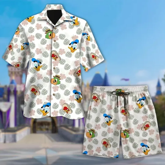 Three Caballeros Hawaiian Shirt and Shorts