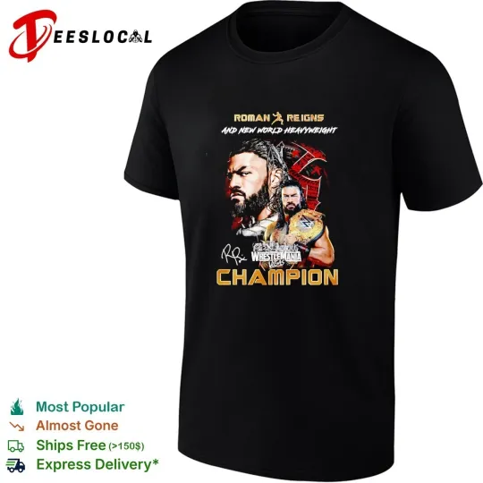 Reigns World Heavyweight Championship Wrestling Entertainment siganture graphic shirt