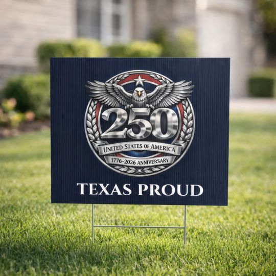 Personalized USA 250th Anniversary Yard Sign, America 250 Yard Sign, Fourth of July Yard Sign, Patriotic Outdoor Sign