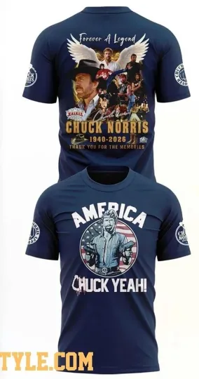 Chuck Norris Forever American Chuck Yeah 2026 3D Shirt