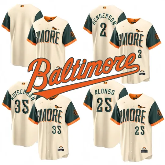 Discover Men's Baltimore Orioles Cream 2026 City Connect Stadium Jersey