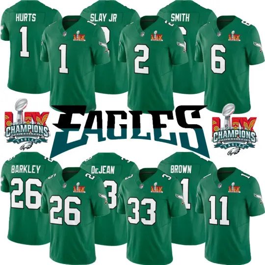 Men's Eagles 2026 Super Bowl 59 LIX Kelly Green Player Jersey