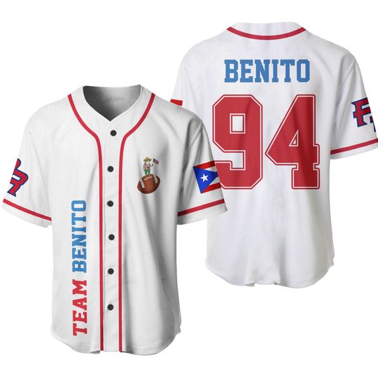 Bad Bunny Benito Bowl Puerto Rico Baseball Jersey