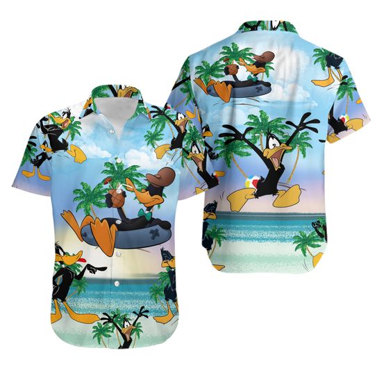 Daffy Duck Tropical Flower Hawaiian Shirt for Men Women