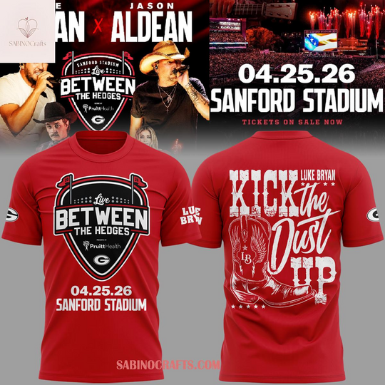 Luke Bryan x Jason Aldean Tour 2026 GA bulldogs T-Shirt