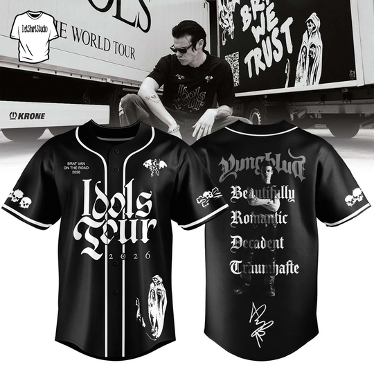 YUNGBLUD Idols The World Tour 2026 Special Edition Baseball Jersey