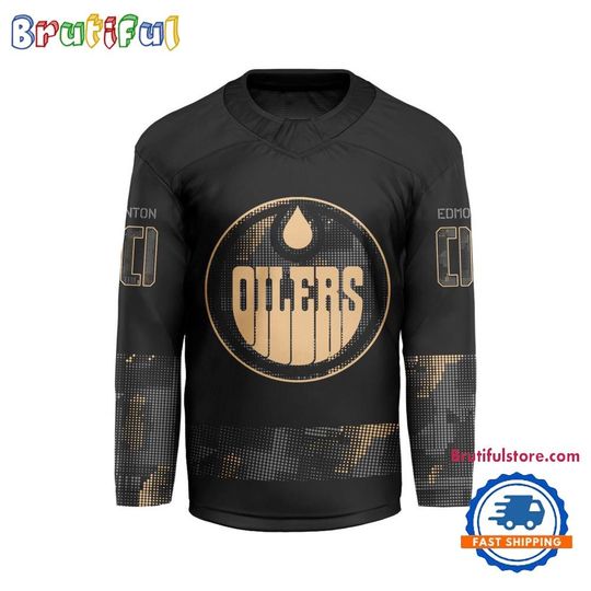 Edmonton Oilers Military Appreciation Design Hockey Jersey