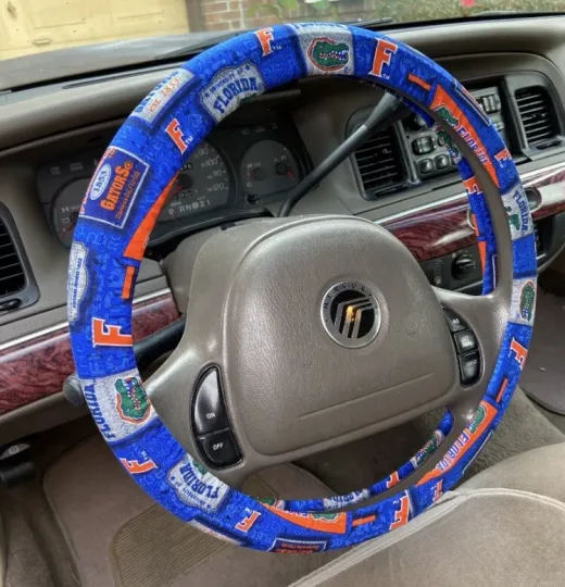 FL GATORS Steering Wheel Cover / Florida Gators College Football Auto Gifts