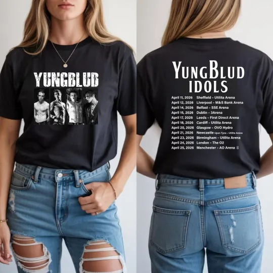 Yungblud Idols UK Tour 2026 Rock Band Concert Dates Unisex T-Shirt