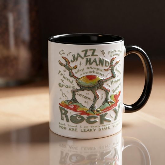 Project Hail Mary 3D Mug, Rocky Alien Coffee Mug, Sci Fi Book Mug, Andy Weir Fan Gift, Space Nerd Gift, Embossed Mug, Funny Sci Fi Mug