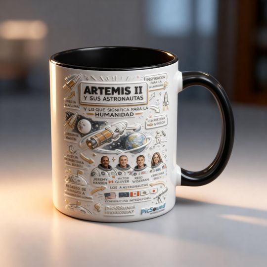 Artemis II 3D Mug, NASA Moon Mission Coffee Mug, Space Exploration Mug, Astronaut Gift, Rocket Mug, Space Nerd Gift, Embossed Mug