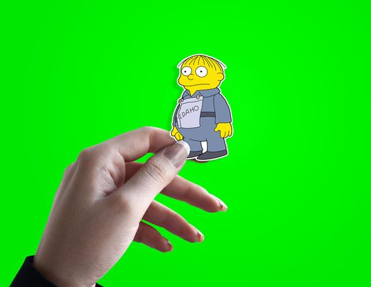Ralph Wiggum I'm Idaho Simpsons Waterproof Glossy Vinyl Die Cut Sticker