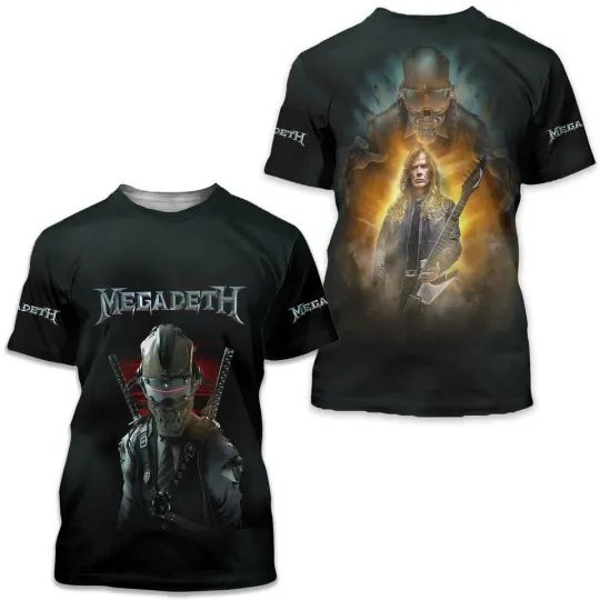 Megadeth Band Tour 2026 3D T-Shirt, Gift For Fan Music Concert