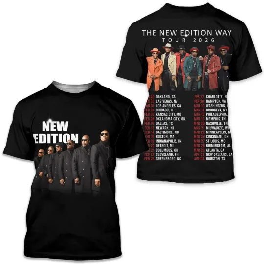 The New Edition Way Tour 2026 3D T-Shirt