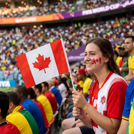 Canada 2026 World Cup Handheld Flag, Maple Leaf Stick Flag, Host Nation Watch Party Favor, Canada Day Parade Decor, Soccer Fan Gear