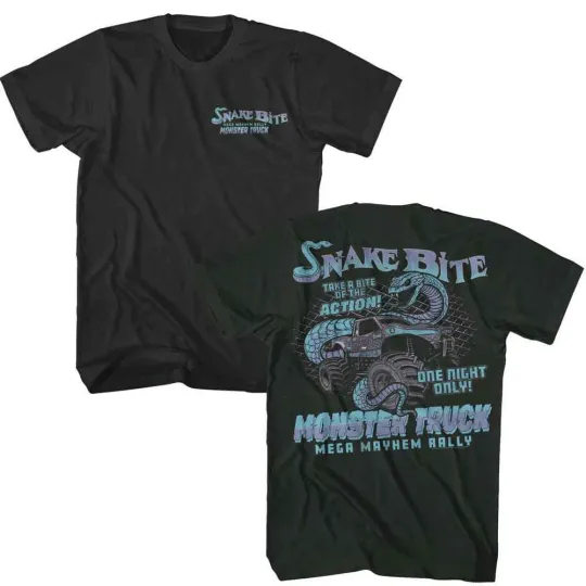Bigfoot Oversized Snake Bite Double Sided T-Shirt - Solid Gray Adult Short Sleeve