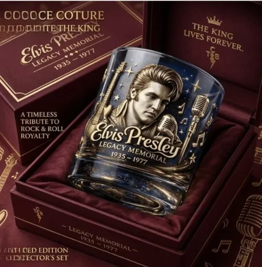 [No box] Elvis Presley legacy memorial (1935-1977) Whiskey Glass