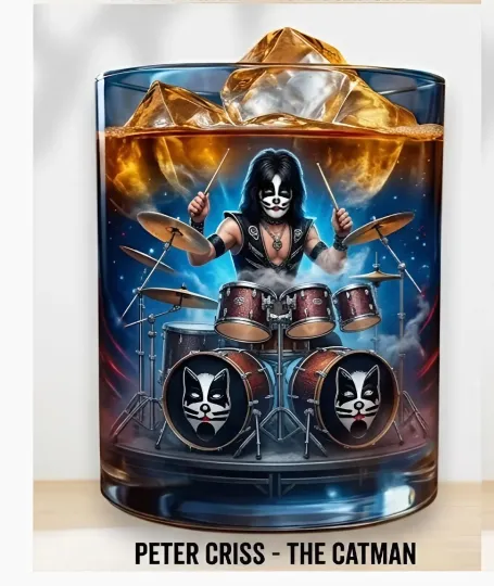 [No box] Peter Criss  The Catman KISS Glass