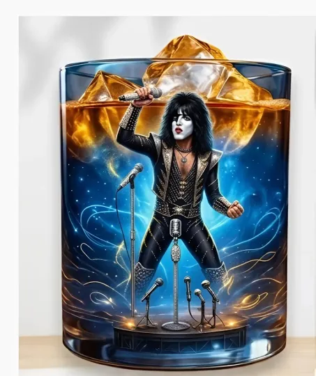[No box] Paul Stanley  The Starchild KISS Glass