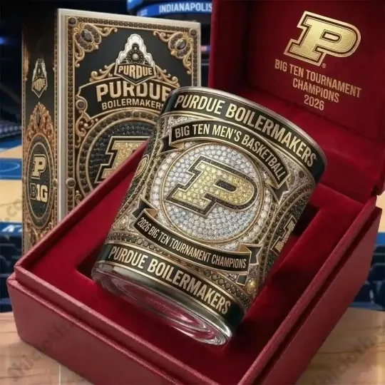 [No box] Purdue 2026 Big Ten Tournament Champions Glass
