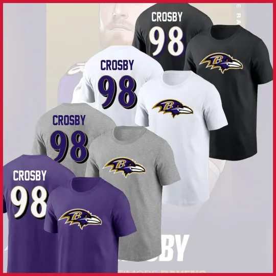 Discover Maxx Crosby #98 Baltimore Ravens 2026 Player Name & Number