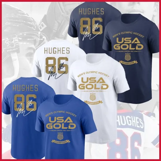 Jack Hughes #86 USA Hockey Team 2026 Winter Olympics Championship Signature