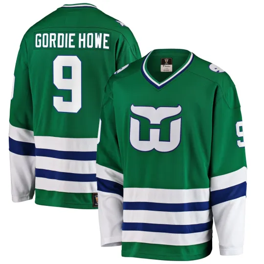 Men's Hartford Whalers Gordie Howe Premier Breakaway Heritage Green Jersey