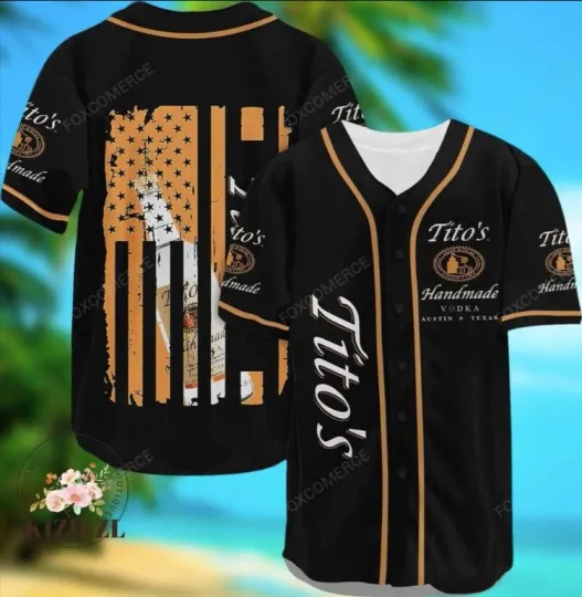 Titos Vodka Baseball Jersey Titos Jersey Shirt Tito Baseball Shirt for Men