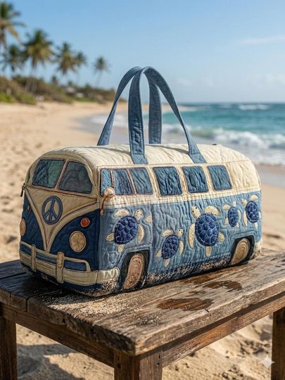 Sea Turtle Quilted Duffle Bag: Beach Weekend Travel Bag, Cute Weekender Duffel Gift For Her, Best Duffle Bags For Women.