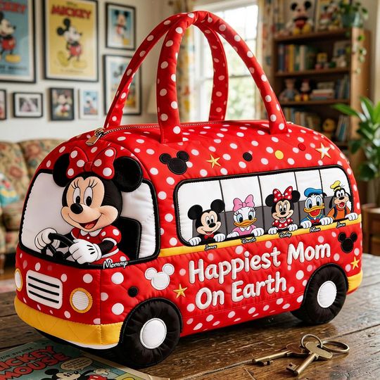 Personalized Mouse Duffle Bag, Custom Family Travel Weekender, Mama  Bag
