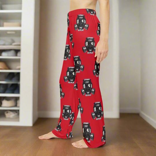 Spawn Loot Die Repeat Women's Pajama Pants, Cozy Gamer Loungewear
