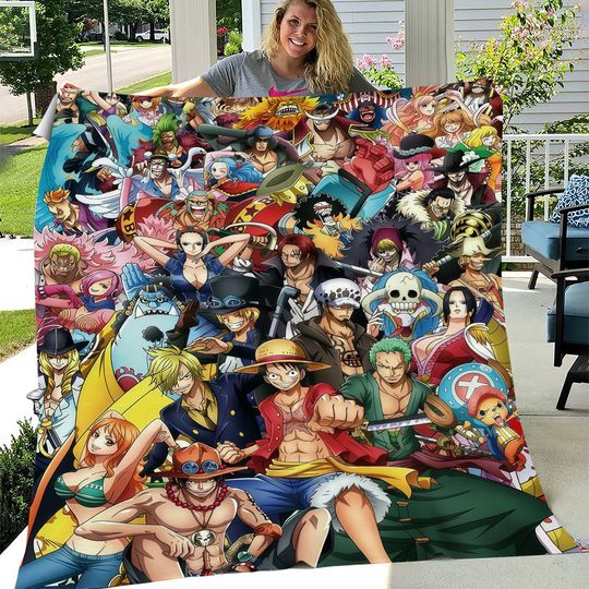 Anime One Piece Fleece Blanket, Gift for Kid
