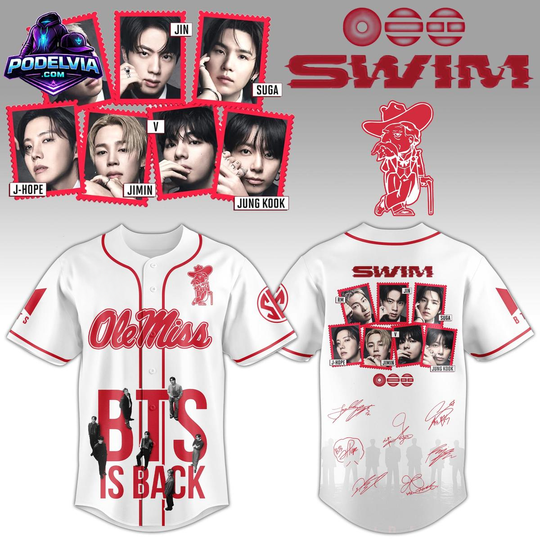 Ole Miss Rebels x BTS Swim 2026 Baseball Jersey