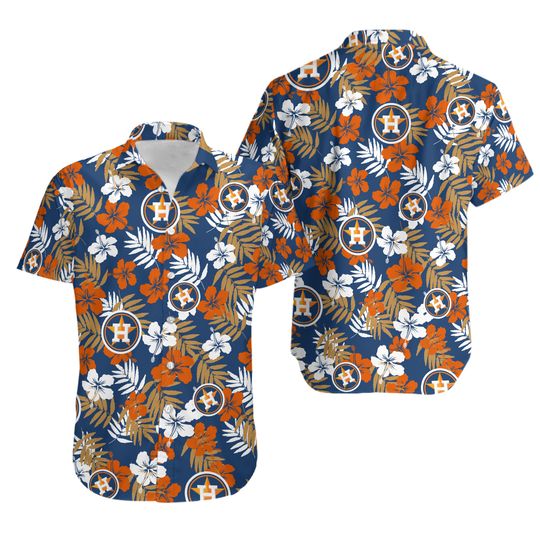 Houston Baseball Tropical Vibe Summer Aloha Unisex Hawaiian Shirt, Gift for Fan