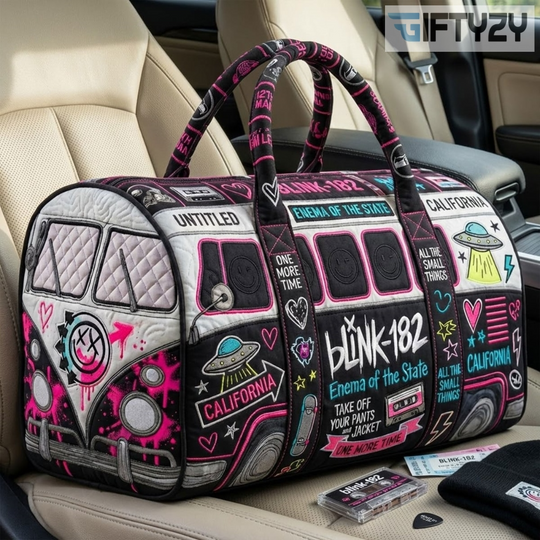 Blink182 Quilted Duffle Travel Bag