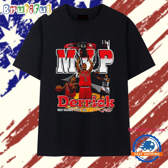 Derrick Rose Chicago Bulls MVP 2011 90s bootleg T Shirt