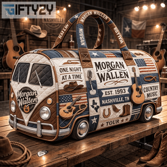 Wallen Western Music Quilted Duffle Travel Bag