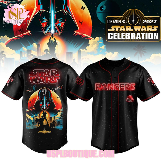 Texas Rangers x Star Wars “Los Angeles 2027” Black Jersey