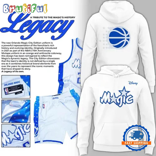 Orlando Magic 2025 26 City Edtion White Hoodie Shirt