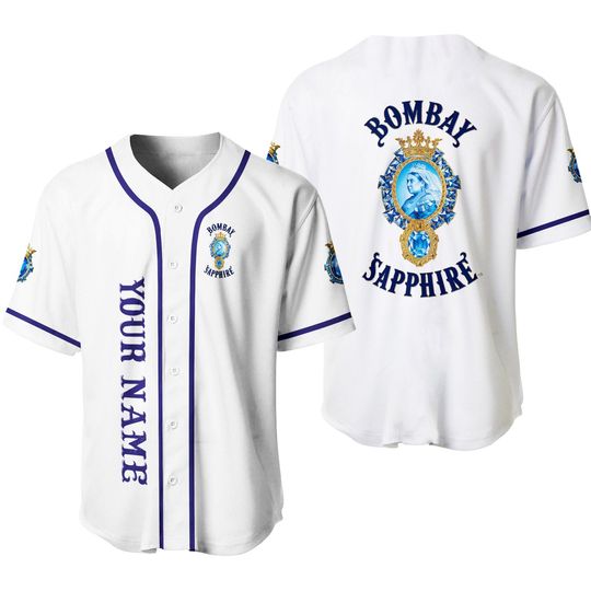 Personalized Bombay Sapphire All Over Print Baseball Shirt Best Gift
