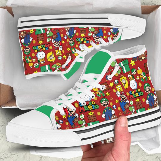 Super Mario Bros | Men & Boys High Top Sneakers