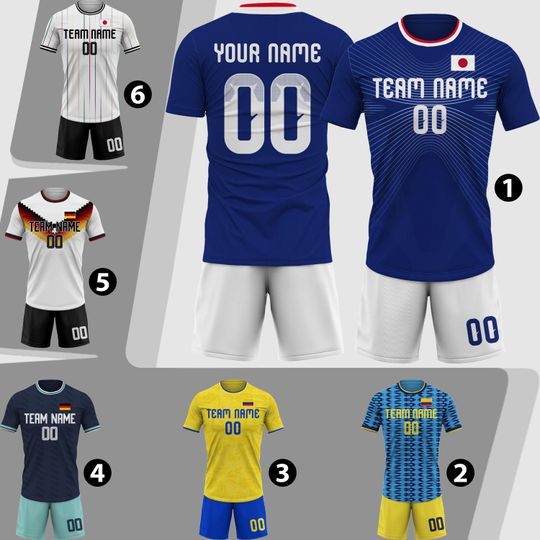 Custom Japan Soccer Jersey 2026 Men Youth Kid Fans, Personalized Soccer Shirt And Shorts Name Logo Number, Germany Uniforme De Futbol