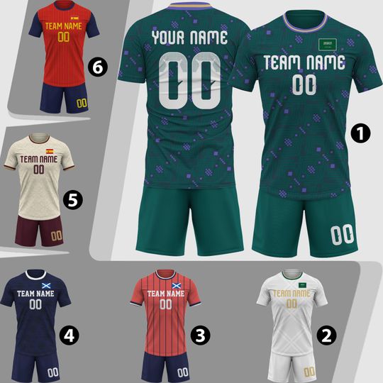 Custom Saudi Arabia Soccer Jersey 2026 Men Youth Kid Fans, Personalized Soccer Jersey And Shorts Name Logo Number, Uniforme De Futbol