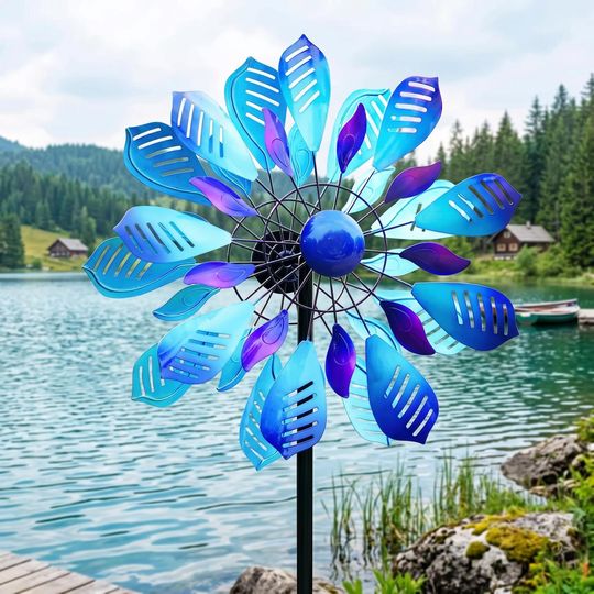 Vibrant Peacock Garden Wind Spinner, Outdoor Garden Decor, Colorful Multicolored Metal Wind Spinner, Wind Sculpture, Decor Gift, Kinetic Art