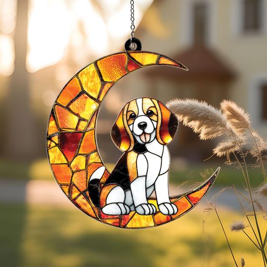 Bernese Suncatcher Hanging Window Dog Memorial Sun Catcher Dog Lover Ornament