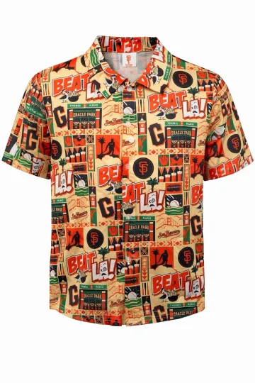 San Francisco Giants Hawaiian Shirt Men’s Baseball Button-Up
