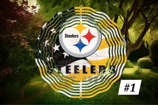 Steeler Wind Spinner, Football Fan Gift, Sport Lover Merch, Father's Day Gift